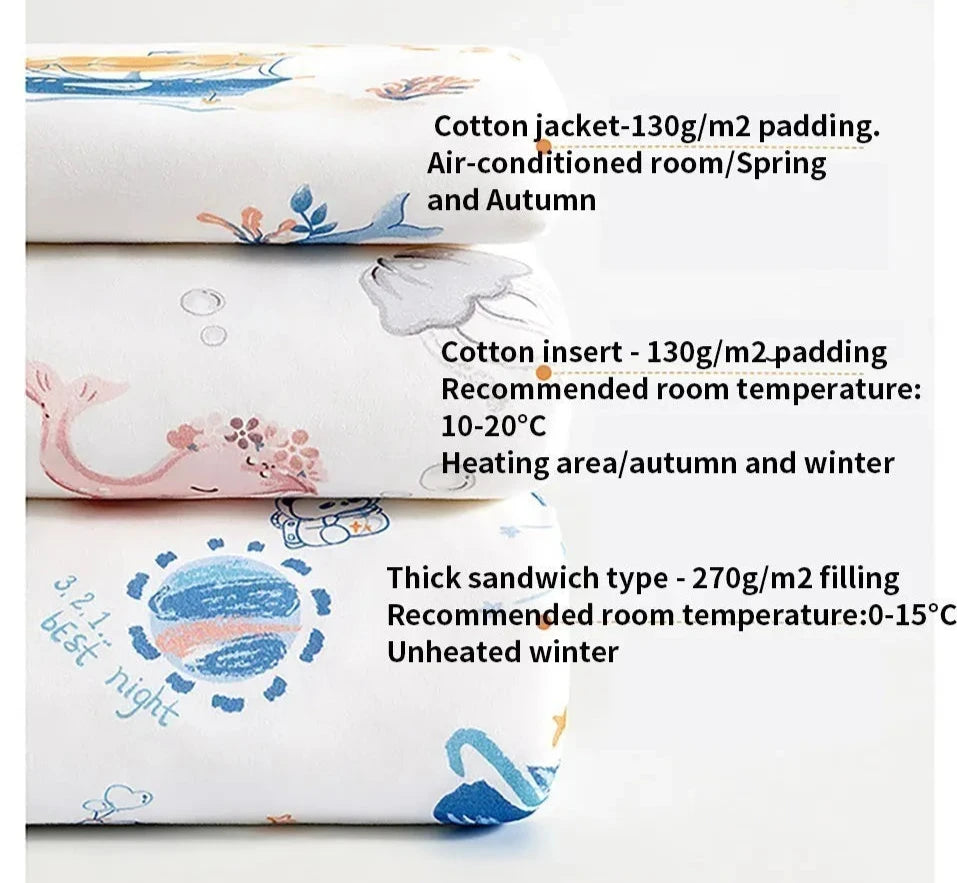 Thermostatic Sleeping Bag - Removable Sleeves Sleep Sack - Just Kidding Store