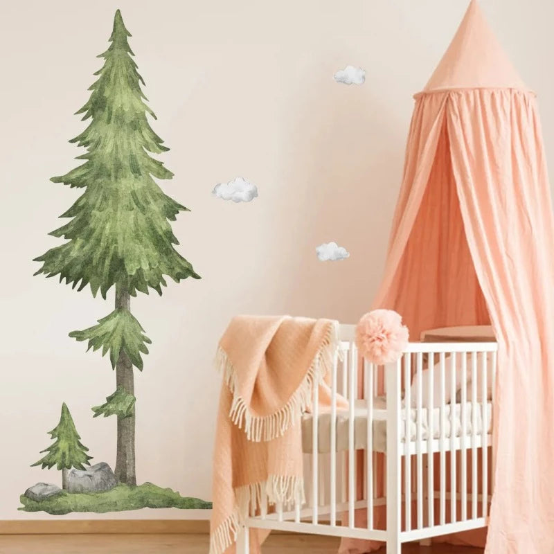Tall Pine Tree Wall Decal - Just Kidding Store