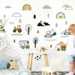Hand Drawn Construction Site Wall Decals - Just Kidding Store