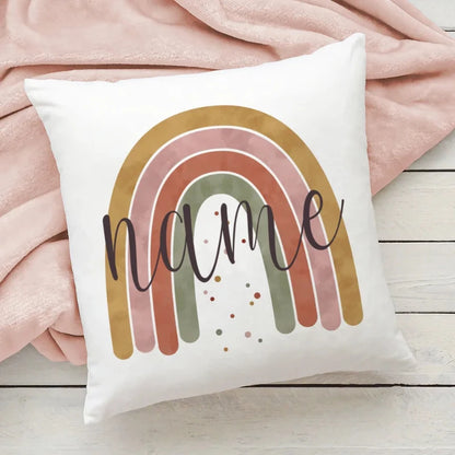 Personalised Rainbow Pillow Case - Custom Cushion Cover - Just Kidding Store