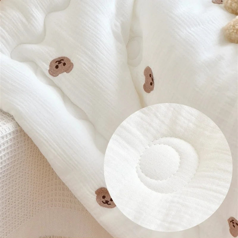 Embroidered Winter Thick Muslin Cotton Bed Cover - Just Kidding Store