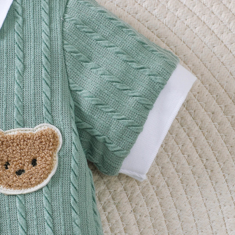 Little Bear Short Sleeved Baby Romper Jumpsuit - Just Kidding Store