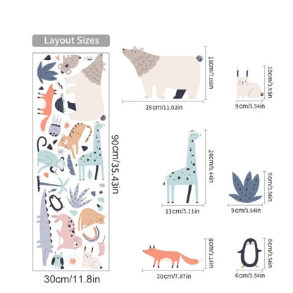 Colorful Zoo Animals Wall Decals - Just Kidding Store