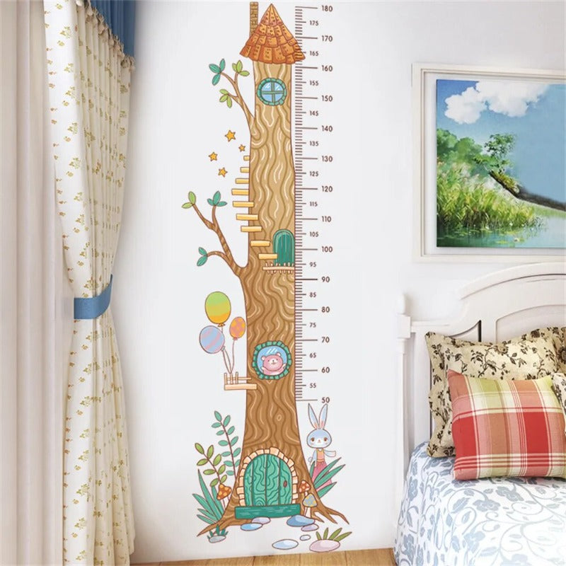 Growing Tree Height Measure Decal - Growth Chart Sticker - Just Kidding Store