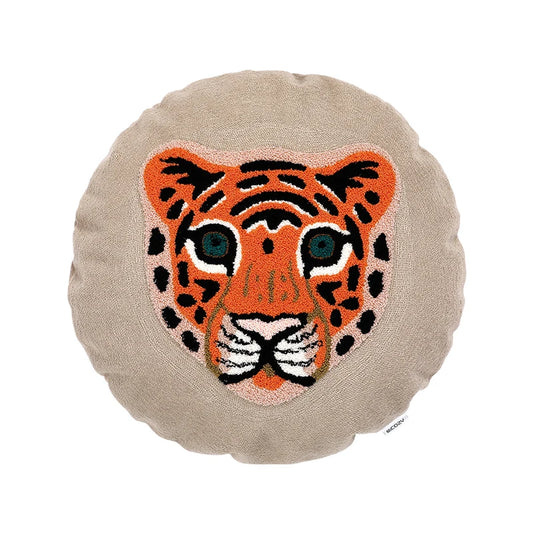 Wild Cats Embroidered Cushion Cover - Just Kidding Store