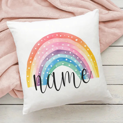 Personalised Rainbow Pillow Case - Custom Cushion Cover - Just Kidding Store