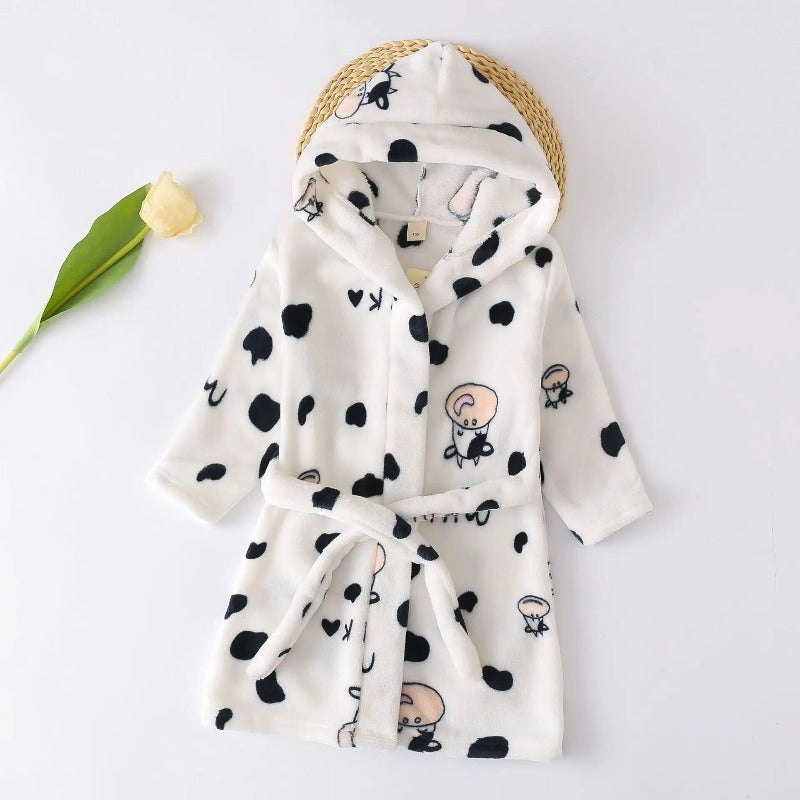 Winter Hooded Flannel Childrens Robe - Just Kidding Store