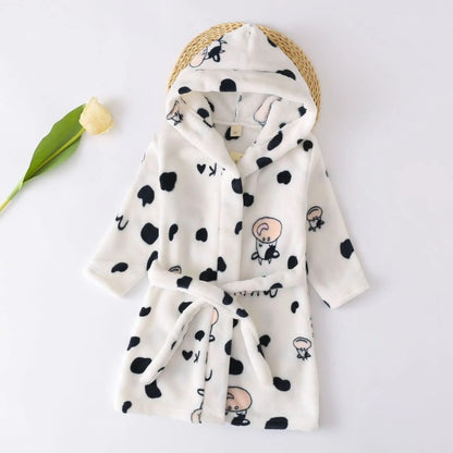 Winter Hooded Flannel Kids Robe - Just Kidding Store