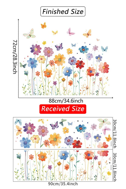 Whispering Meadow Watercolor Wall Stickers - Just Kidding Store