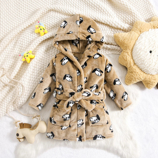 Doggy Plush Hooded Robe - Just Kidding Store