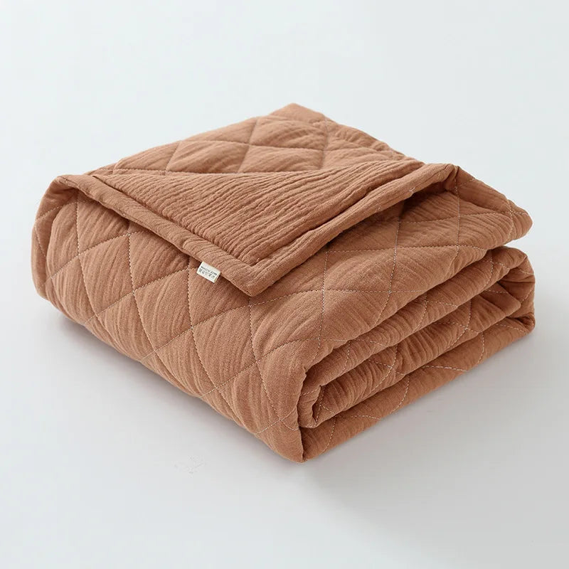 Premium Quilted Muslin Baby Blanket - Just Kidding Store