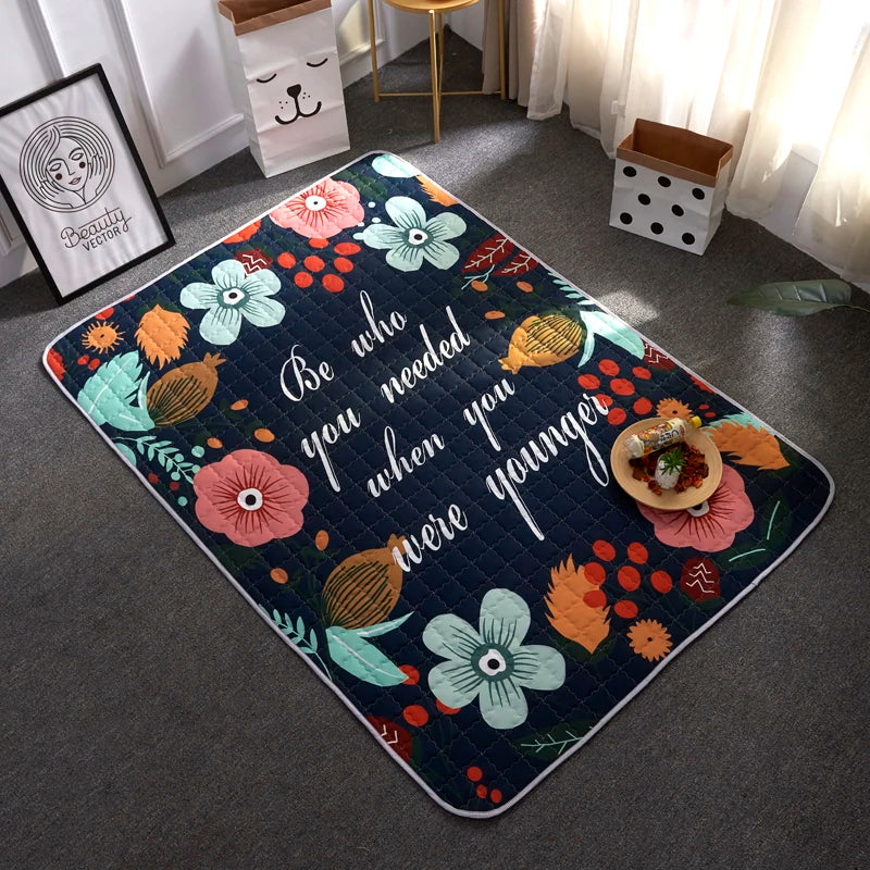Oversized Quilted Play Mat - Waterproof Anti Skid Carpet - Just Kidding Store