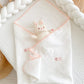 Embroidered Muslin Swaddle -  Baby Blanket - Just Kidding Store