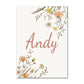 Wildflowers Boho Rainbow Personalised Canvas Posters - Just Kidding Store
