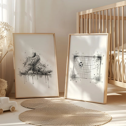 3pcs Personalized Custom Name Football Canvas Poster - Just Kidding Store