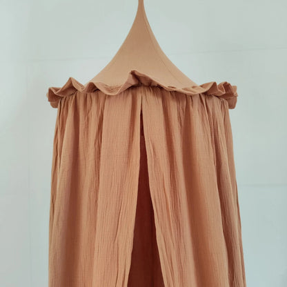 OEKO-Tex Premium Muslin Cotton Canopy With Frills - Just Kidding Store