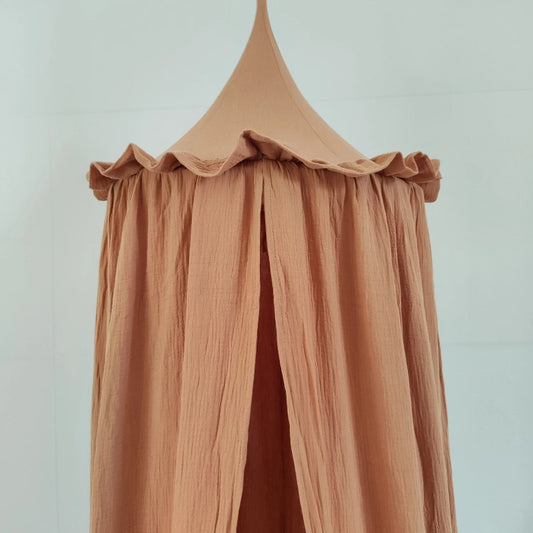OEKO-Tex Premium Muslin Cotton Canopy With Frills - Just Kidding Store