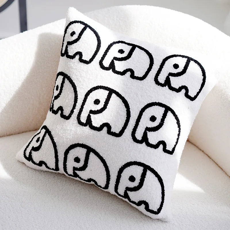 Elephant Embroidered Cushion Covers - Just Kidding Store