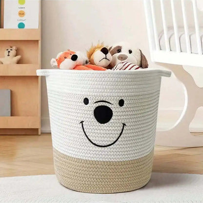 Large Cotton Woven Basket With Handles - Just Kidding Store