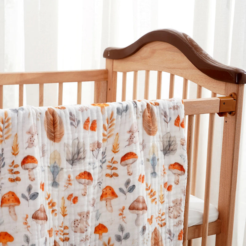 6 Layers Soft Cotton Muslin Swaddle Blanket  - Just Kidding Store