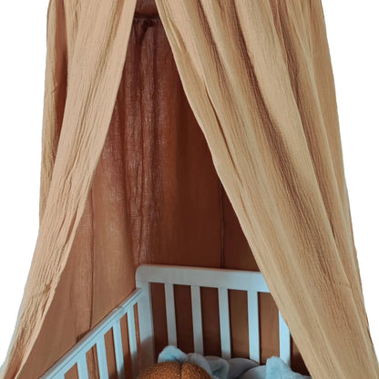 OEKO-Tex Premium Muslin Cotton Canopy With Frills - Just Kidding Store