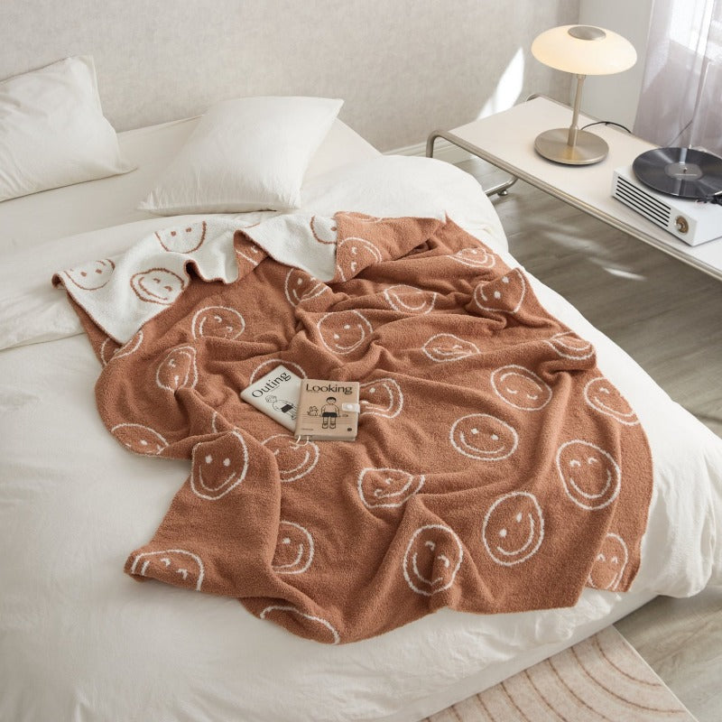 Smiley Face Double Sided Blanket - Just Kidding Store