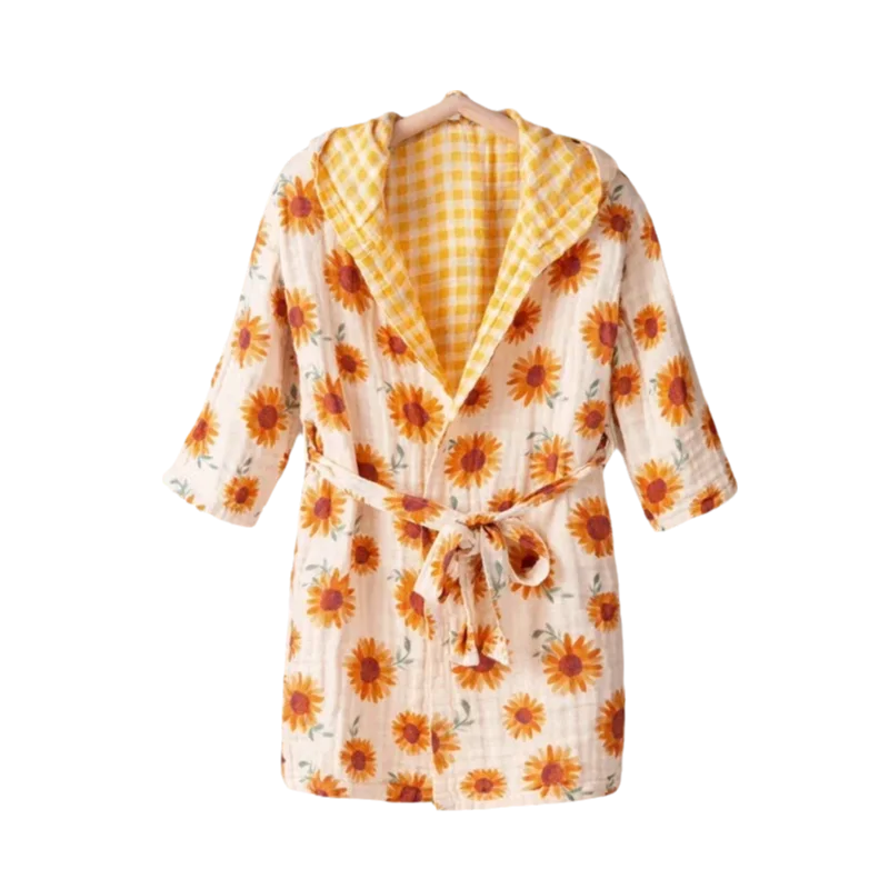 Hooded Cotton Muslin Bath Robe