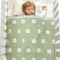 White Flower Cotton Knitted Baby Nursery Blanket - Just Kidding Store