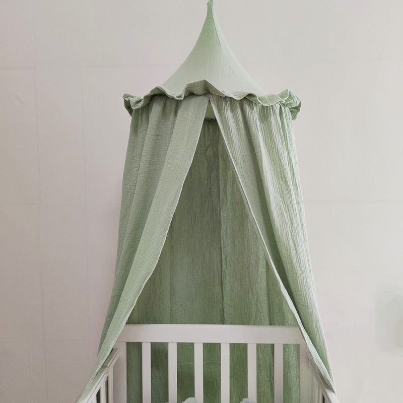 Premium Muslin Cotton Canopy With Frills - Just Kidding Store