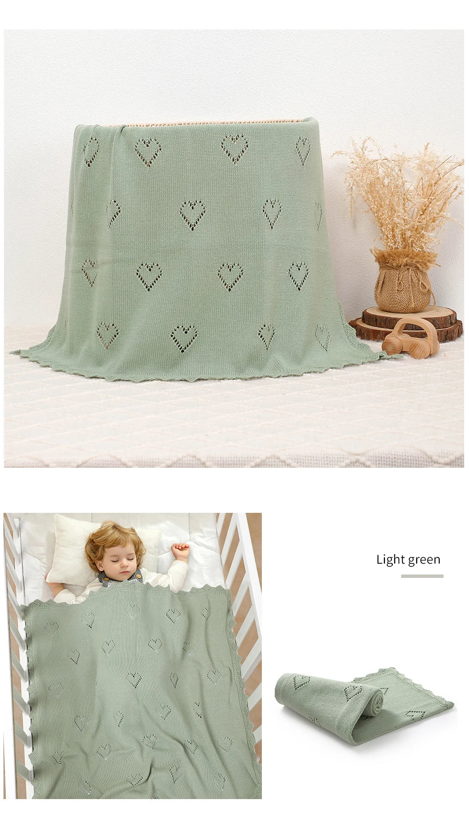 Sweet Hearts Cotton Blanket - Just Kidding Store