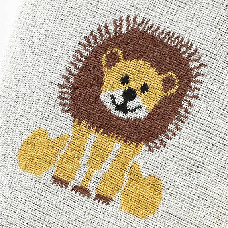 Baby Lion Cotton Knitted Blanket - Just Kidding Store