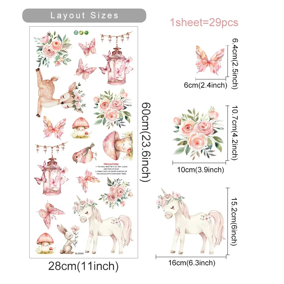 Whimsical Fairy Garden Wall Decals