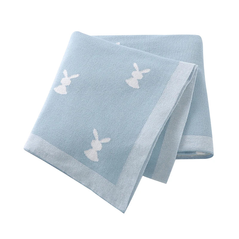 Baby Bunny Cotton Knit Nursery Blanket - Just Kidding Store