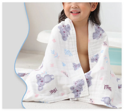 6 Layers Cotton Muslin Swaddle Blanket - Just Kidding Store