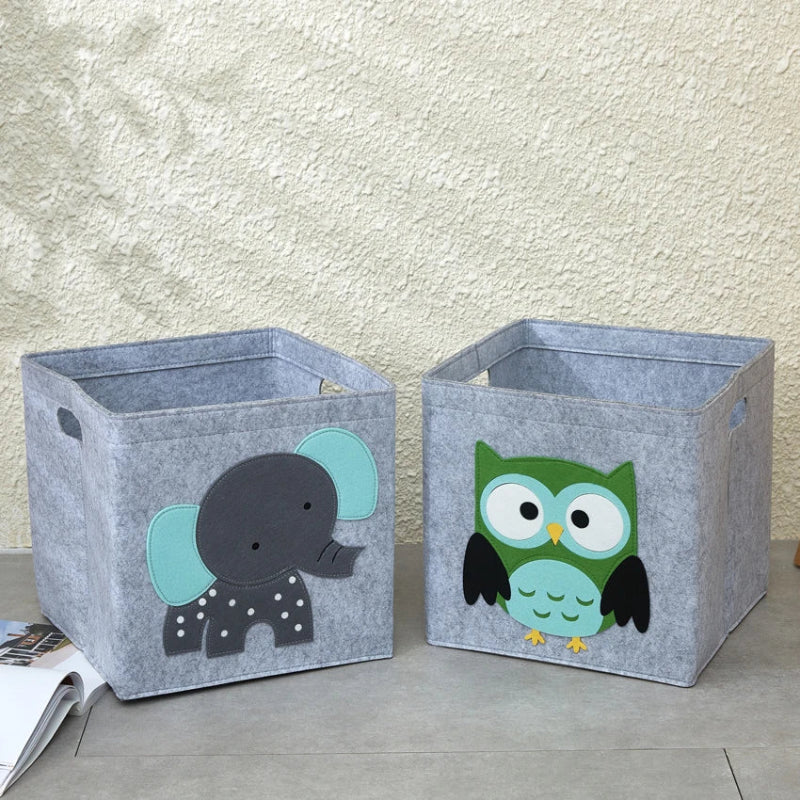 Felt Storage Box - Cube Toys Organizer - Just Kidding Store