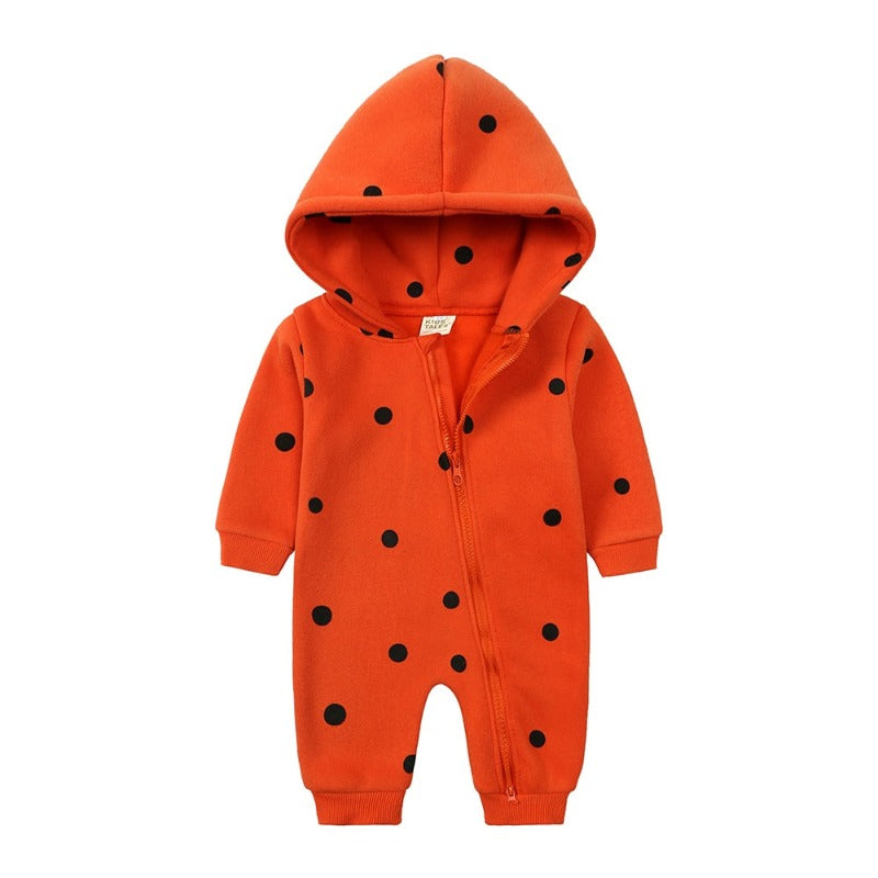 Hooded Fleece Rompers -  Zipper Jumpsuit - Just Kidding Store