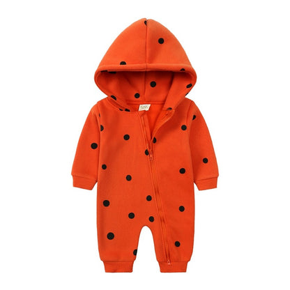 Hooded Fleece Rompers -  Zipper Jumpsuit - Just Kidding Store