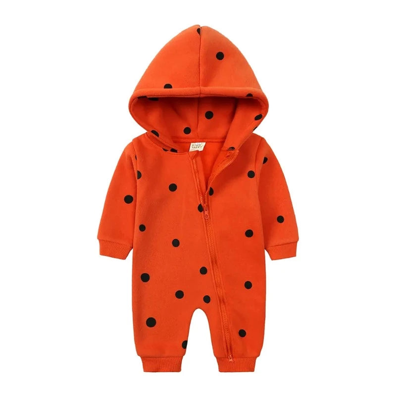 Hooded Fleece Rompers -  Zipper Jumpsuit - Just Kidding Store