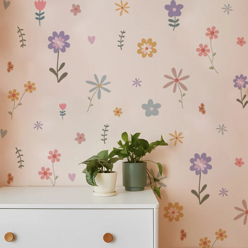 Spring Flowers Nursery Playroom Wall Stickers - Just Kidding Store