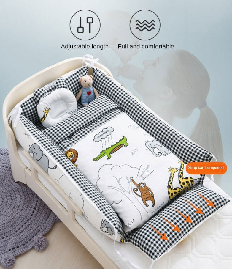 Baby Nest - Portable High Border Infant Crib - Just Kidding Store