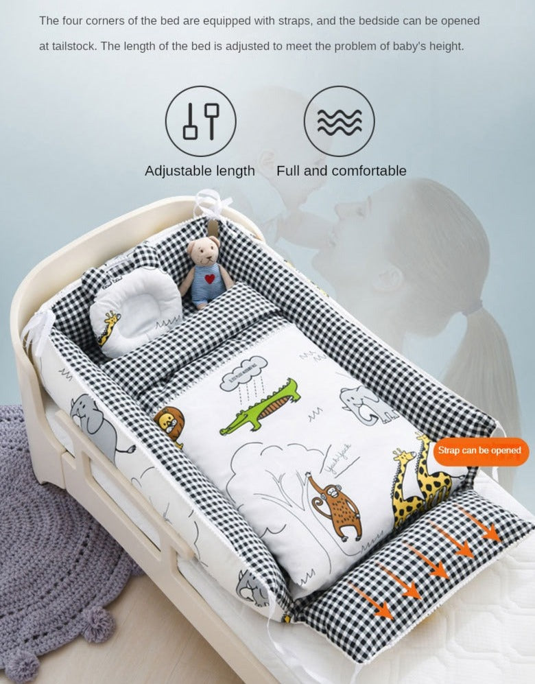 Baby Nest - Portable High Border Infant Crib - Just Kidding Store