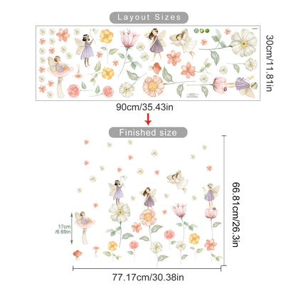 Whimsical Fairy Garden Wall Decals