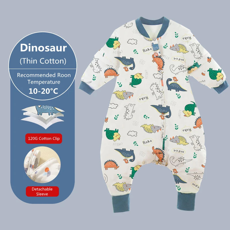 Split Leg Sleep Sack - Detachable Sleeve Sleeping Bag - 3 Thickness Option - Just Kidding Store