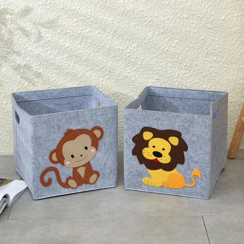 Felt Storage Box - Cube Toys Organizer - Just Kidding Store