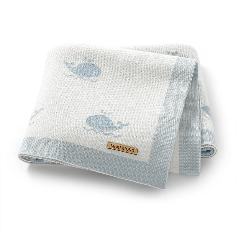 Baby Whale Nursery Blanket - Just Kidding Store