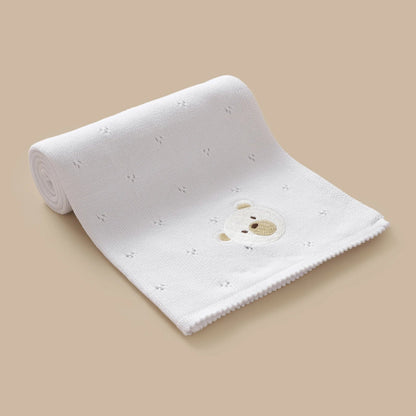 Teddy Dreams Cotton Knit Blanket - Just Kidding Store