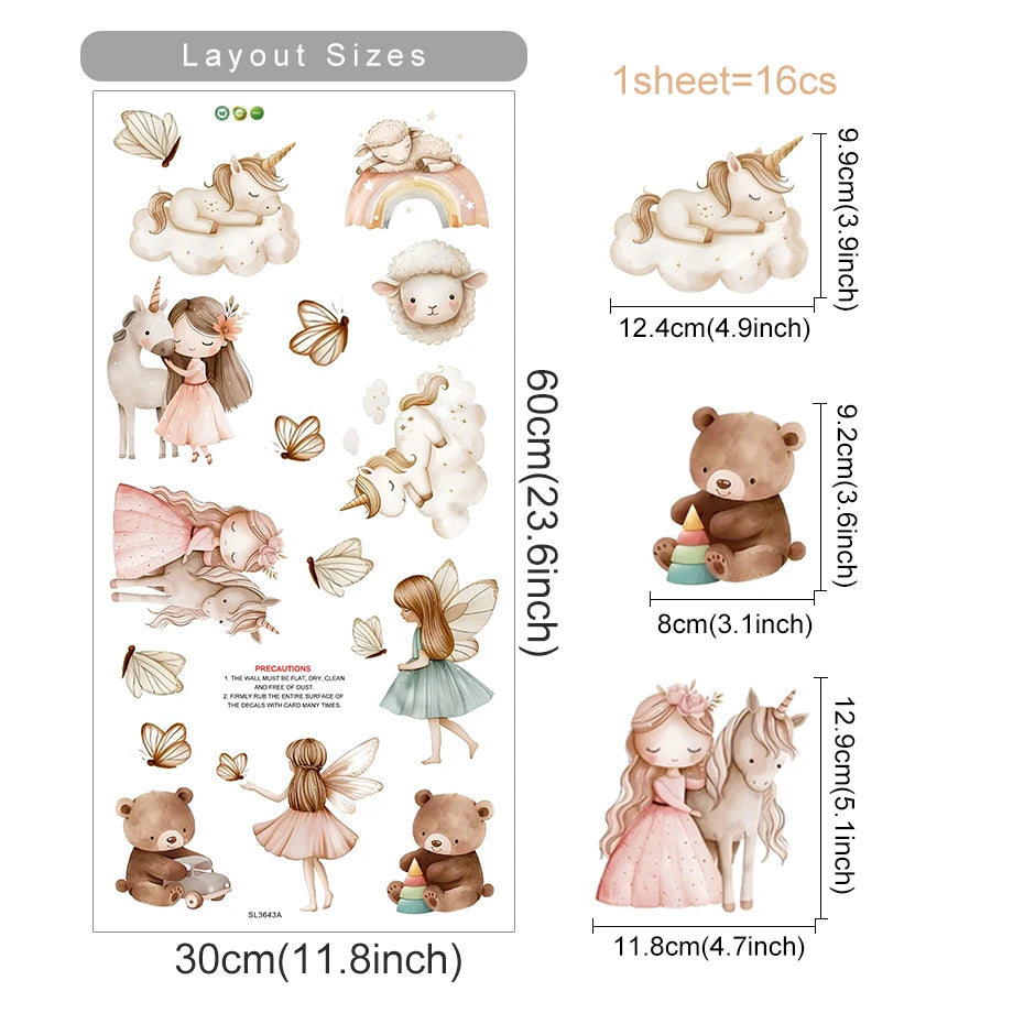 Whimsical Fairy Garden Wall Decals
