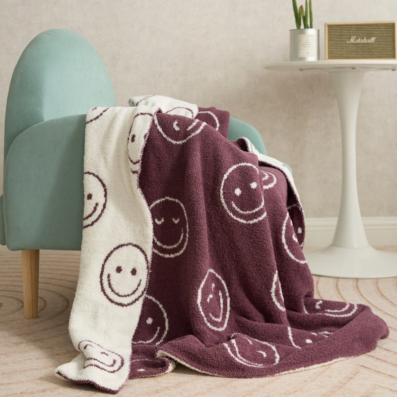 Smiley Face Double Sided Blanket - Just Kidding Store