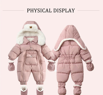 Thick Hooded Snowsuit Set Baby Infant Toddler - Just Kidding Store