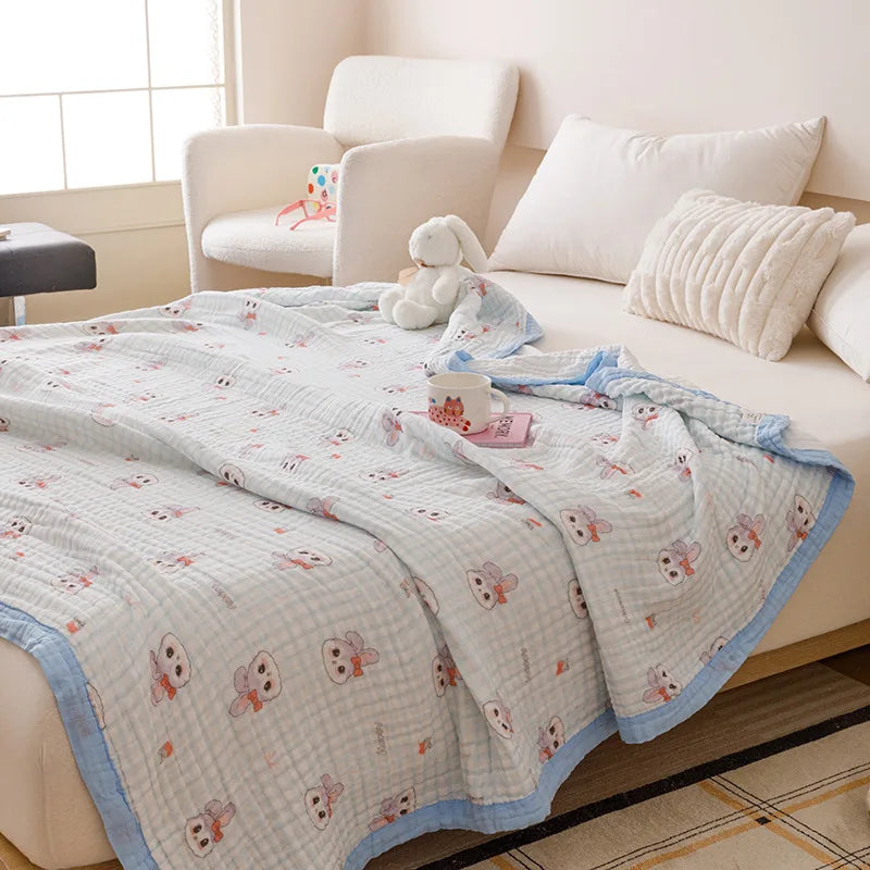 Pure Cotton Six Layer Muslin Blanket - Just Kidding Store